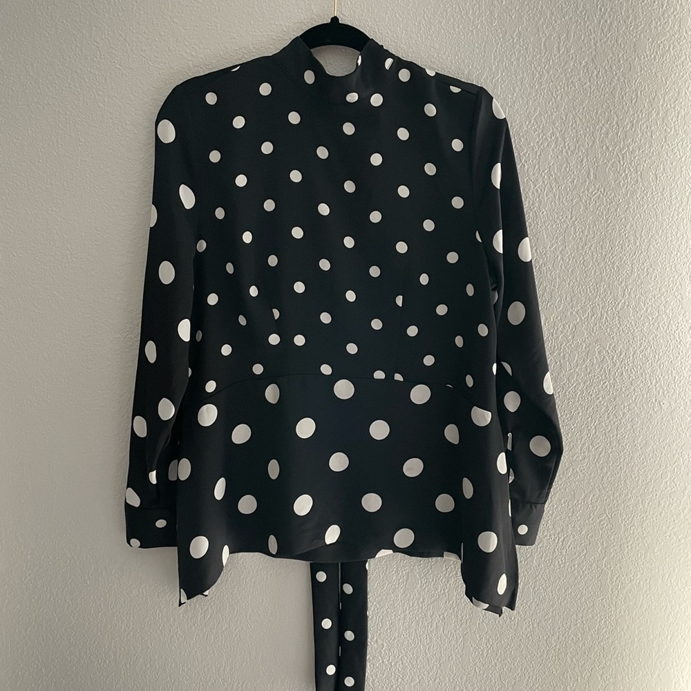 H&M Polka Dot Peplum Top ⚫️⚪️